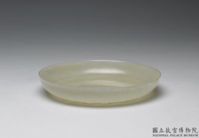 图片[2]-Jade round plate with floral base, Muslim Border Regions-China Archive